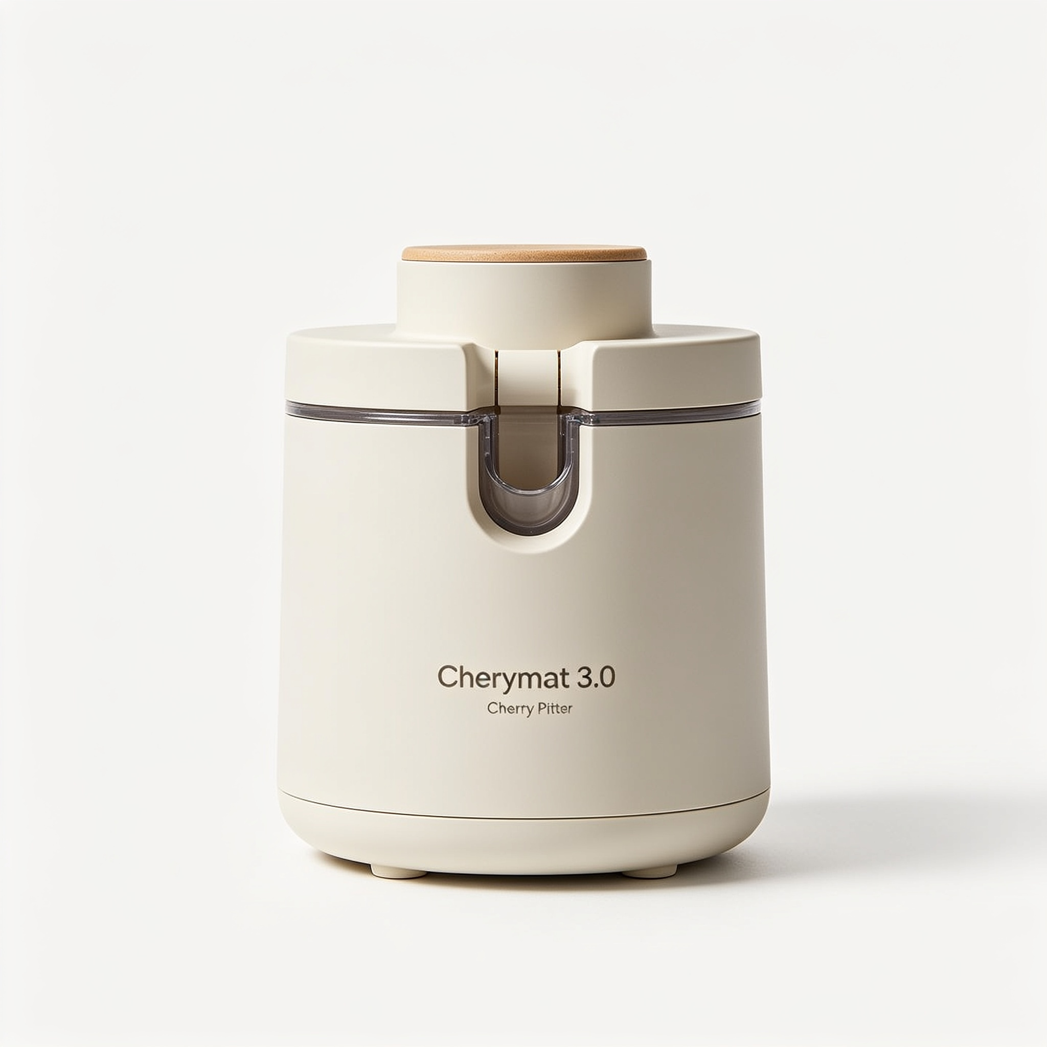 Plain Kitchen Dénoyauteur à Cerises 3.0, Appareil de Cuisine pour Séparation Propre de la Chair et du Noyau, Matériel de Pâtisserie Facile à Nettoyer, avec Récipient Collecteur, Gain de Place