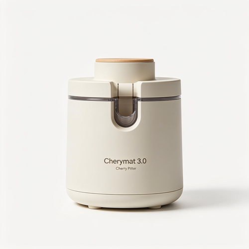 Plain Kitchen Dénoyauteur à Cerises 3.0, Appareil de Cuisine pour Séparation Propre de la Chair et du Noyau, Matériel de Pâtisserie Facile à Nettoyer, avec Récipient Collecteur, Gain de Place